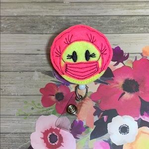 Felt Badge Reel Pink Surgeon